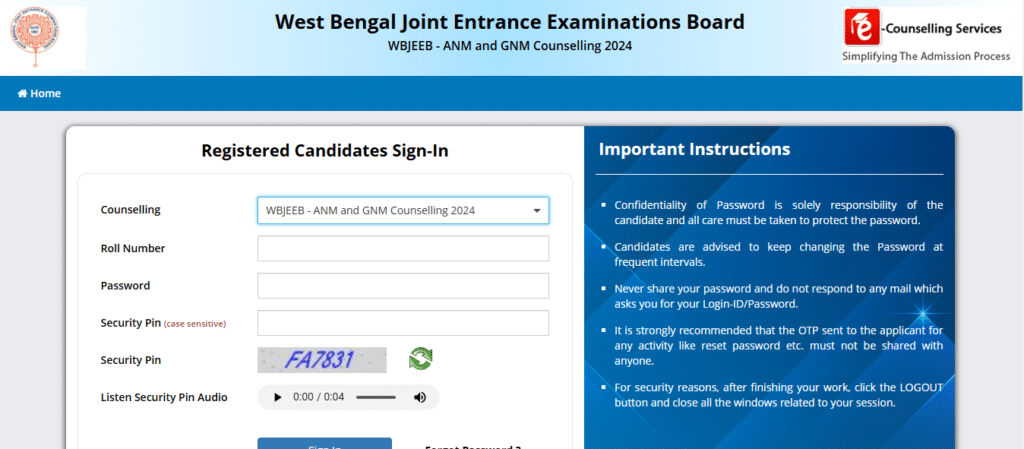 ANM GNM Result 2024 West Bengal Link Official Website @ wbjeeb.nic.in