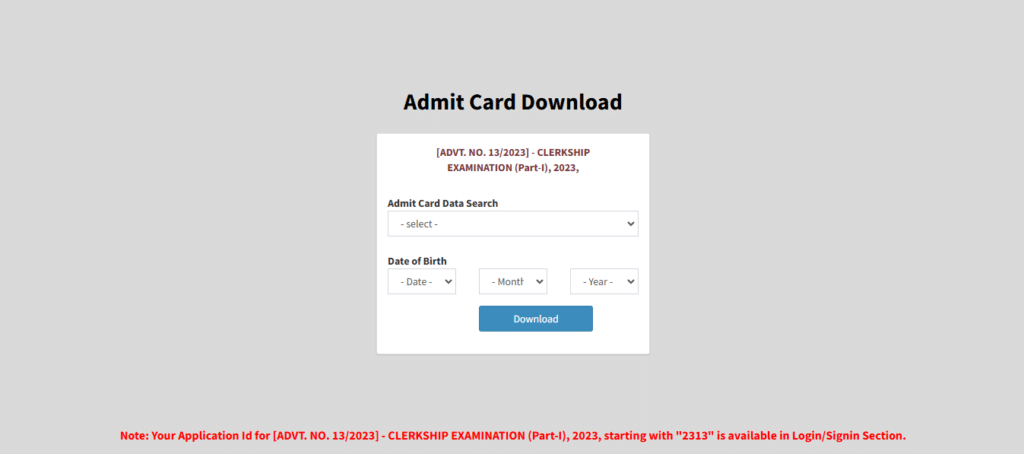 WB Clerkship Admit Card 2024 Official Website