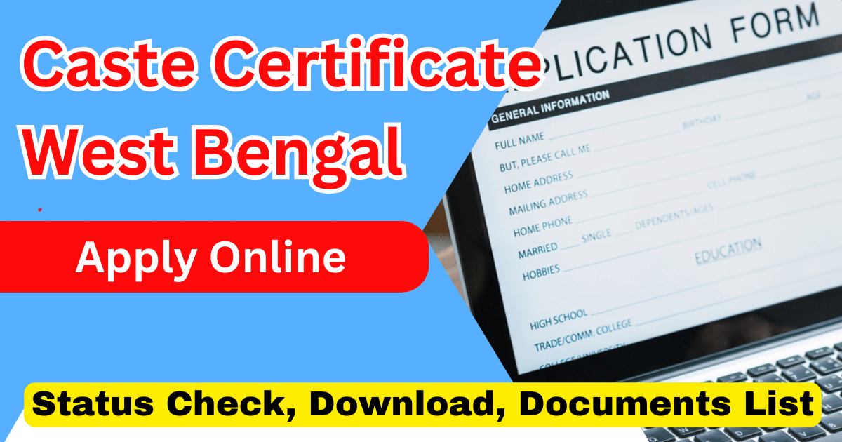 Caste Certificate WB Apply Online