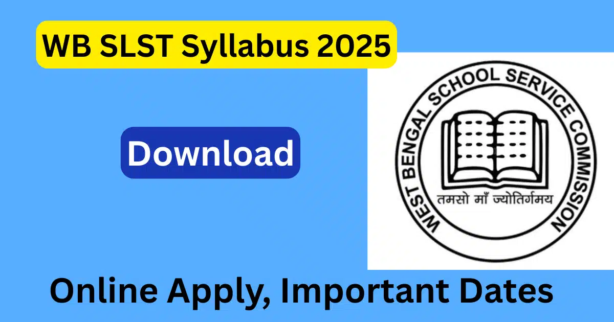 WB SLST Syllabus 2025 Download