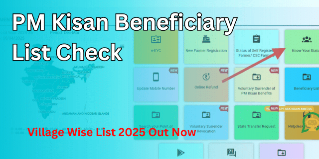 PM Kisan Beneficiary List Check