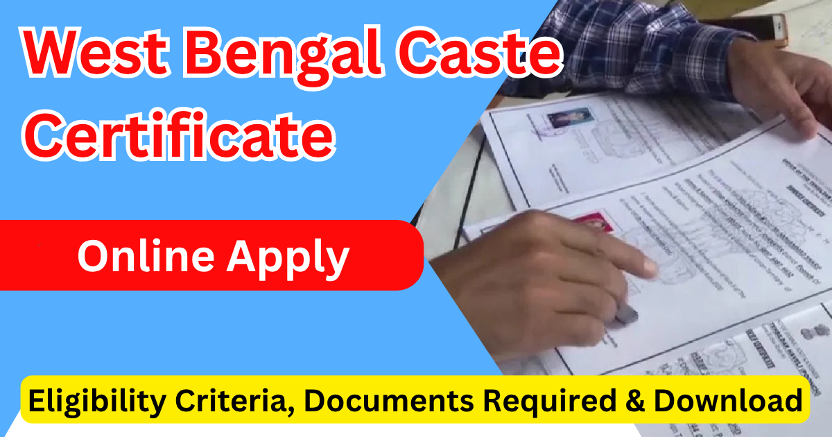 WB Caste Certificate Apply Online