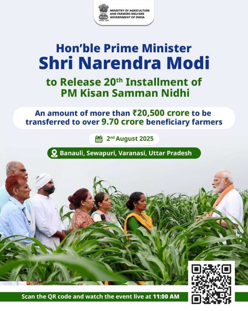 PM Kisan 20th Installment Date Out