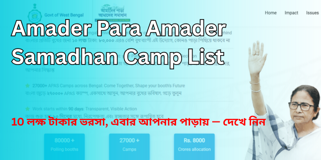 Amader Para Amader Samadhan Camp List