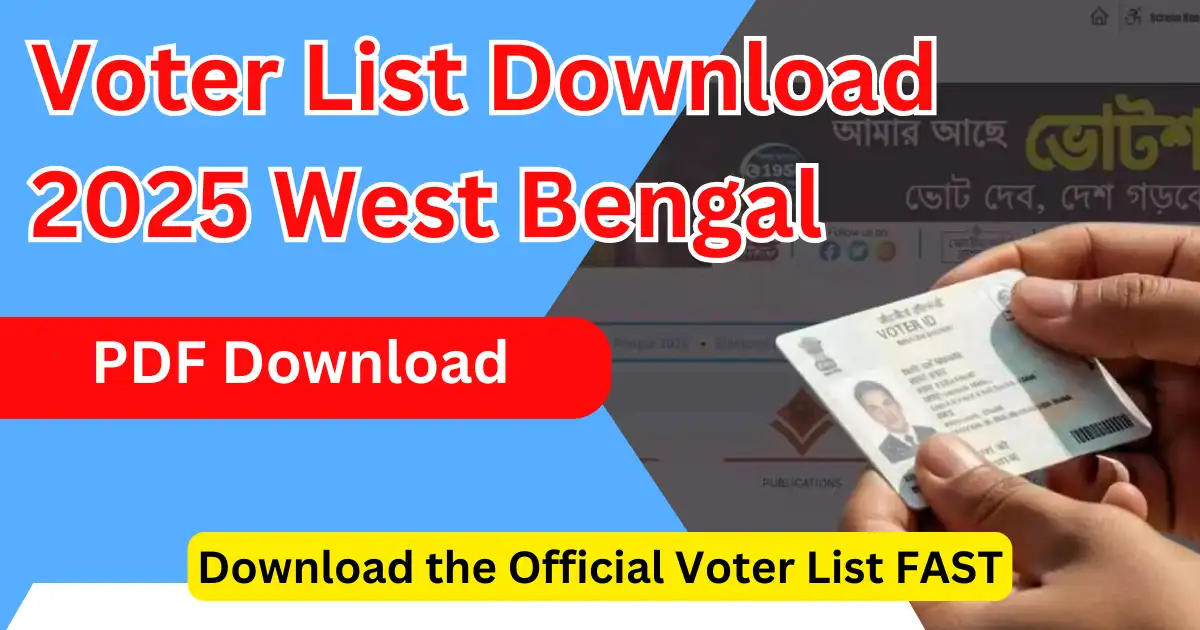 Voter List Download 2025 West Bengal PDF Download