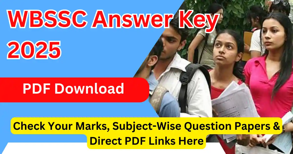 WBSSC Answer Key 2025 PDF Download SLST