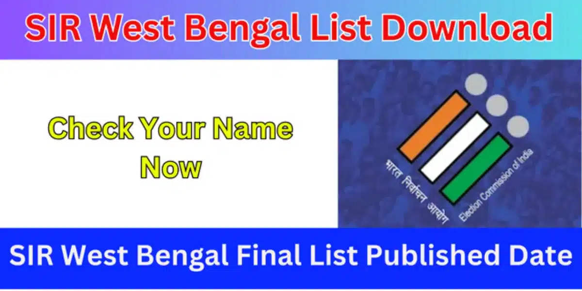 SIR West Bengal List Download 2026 PDF