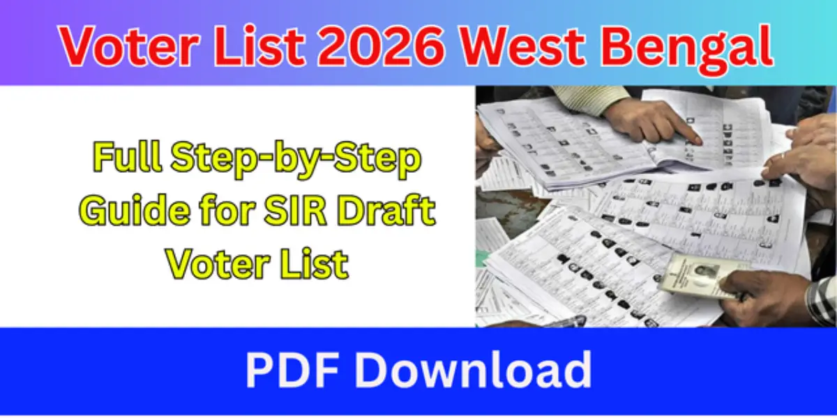 Voter List 2026 West Bengal PDF Download