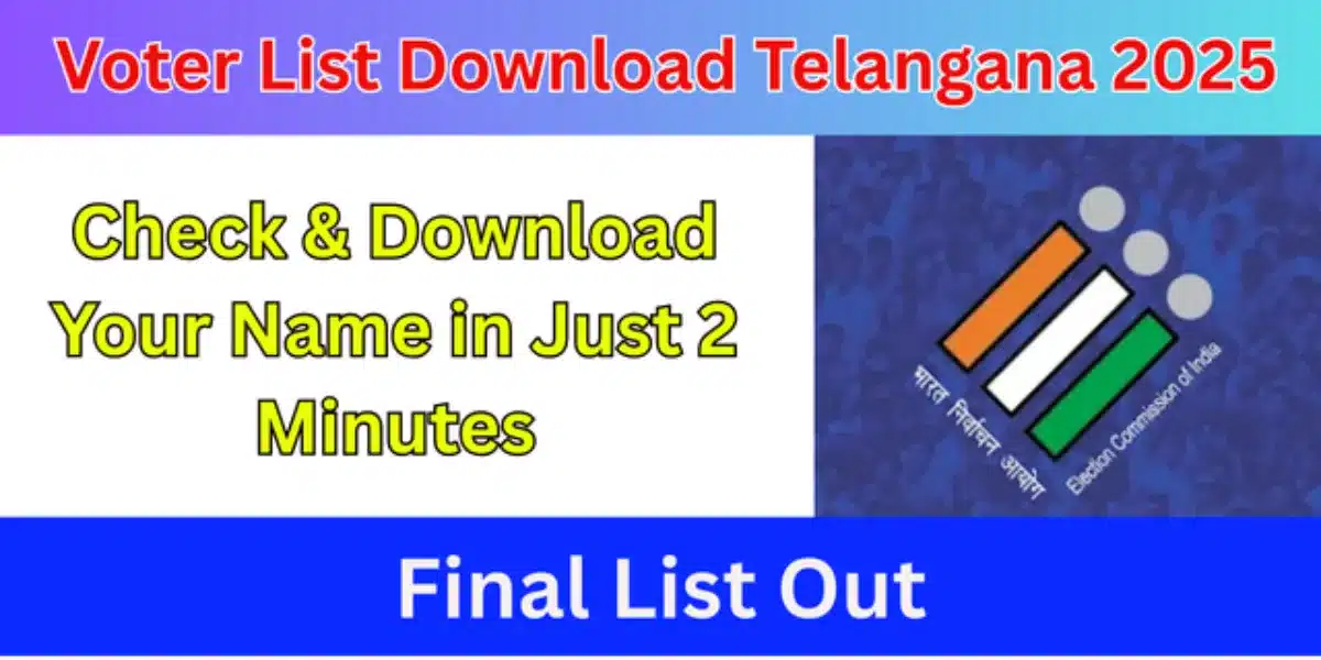Voter List Download Telangana 2025