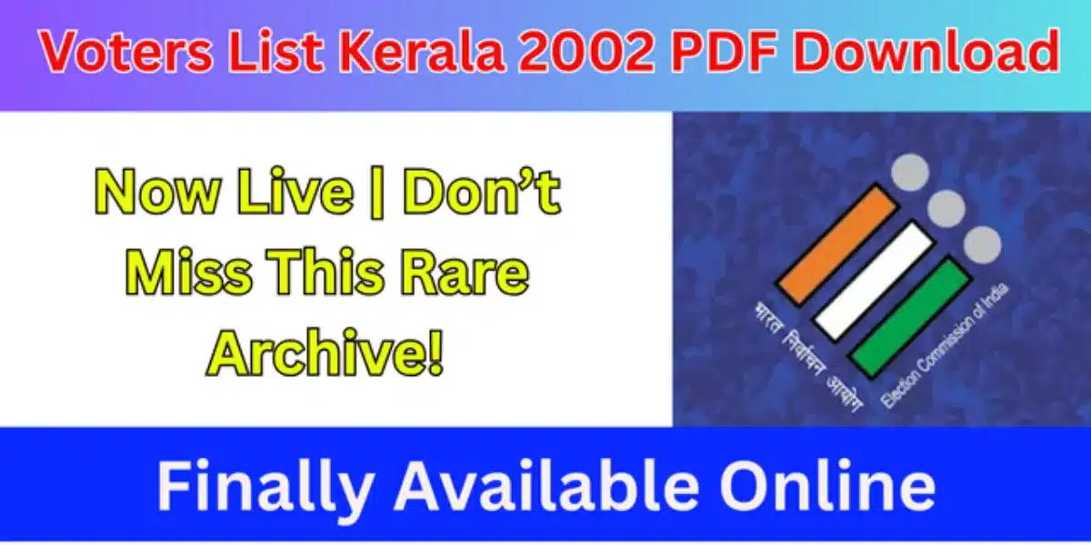 Voters List Kerala 2002 PDF Download