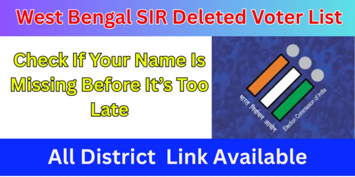 West Bengal SIR Deleted Voter List